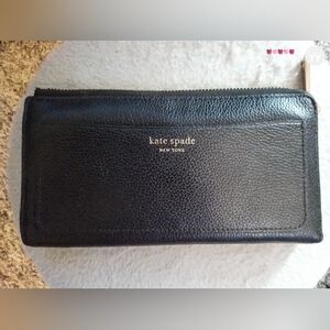 Kate Spade Black Zip around Wallet